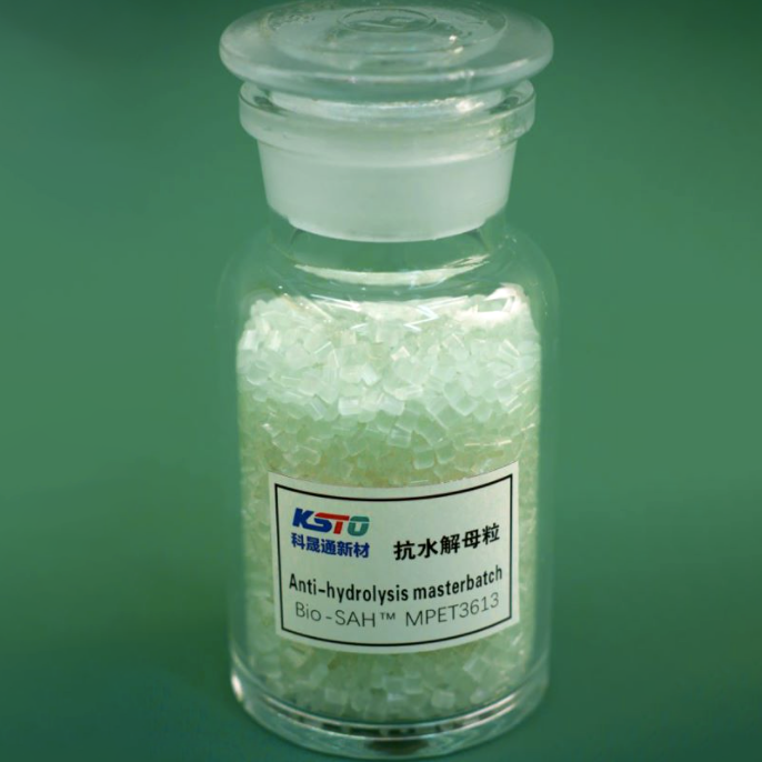Verbessern Sie die Wasserbeständigkeit von PET-Industriefasern Bio-SAH™ MPET3613 Polymer-Carbodiimid-Masterbatch